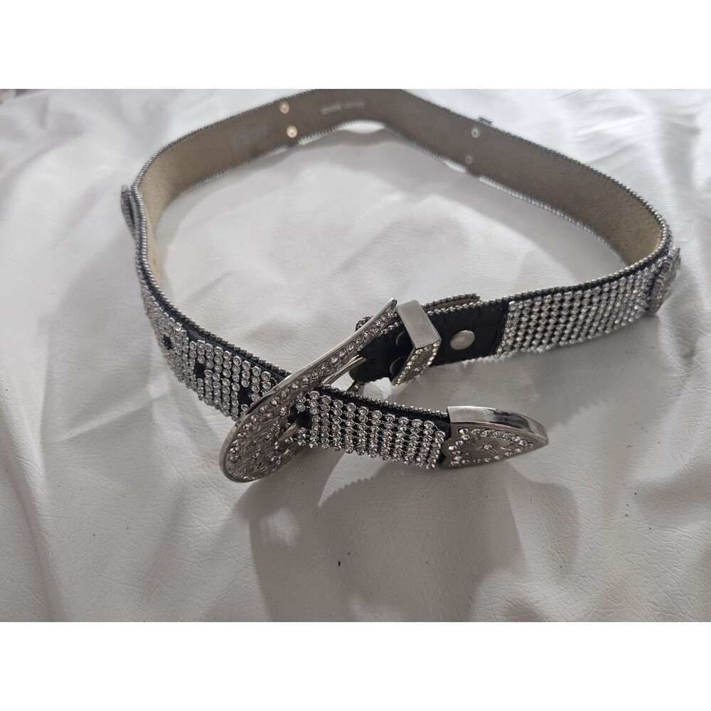 VTG NOCONA buckle belt STUDDED spiked M WESTERN cowboy rodeo BLING-BLING 30-36